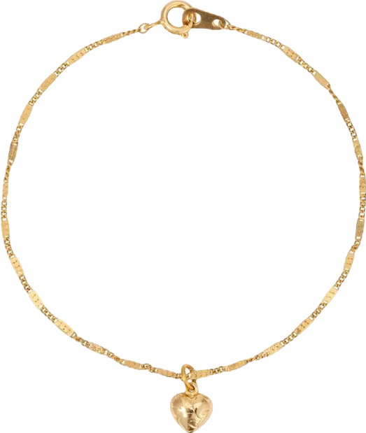 Gold Tone Small Heart Bracelet