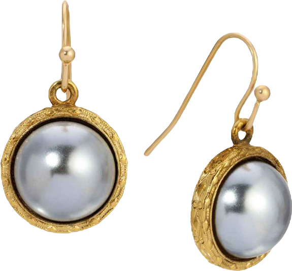 Round Color Stone Wire Earrings