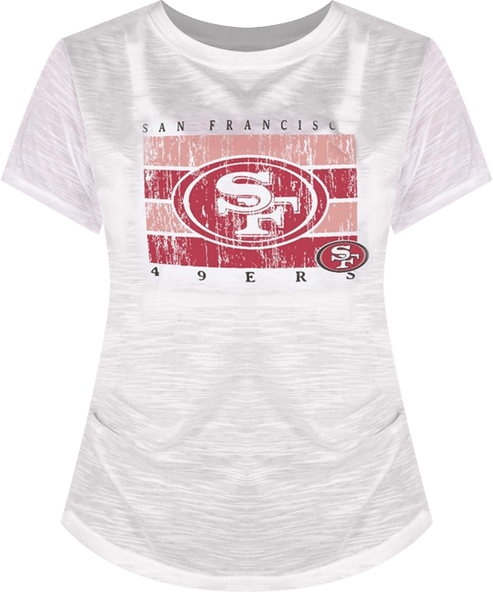 Women's White San Francisco 49ers Infuse Lightweight Slub Knit Top