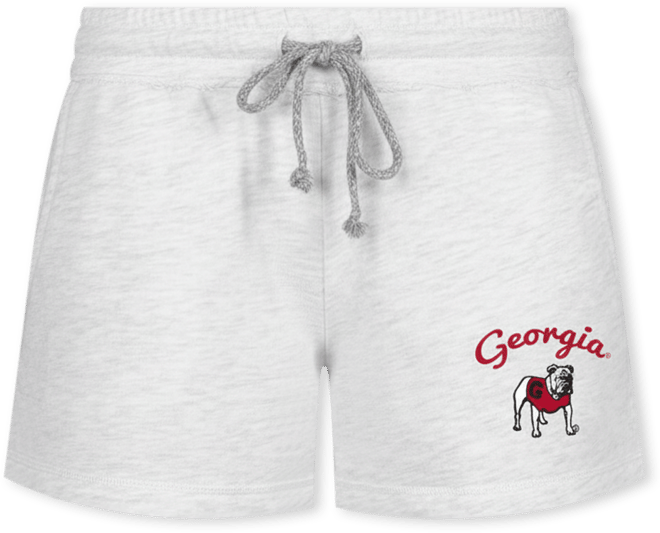 Women's Ash Georgia Bulldogs Mainstream French Terry Tri-Blend Shorts
