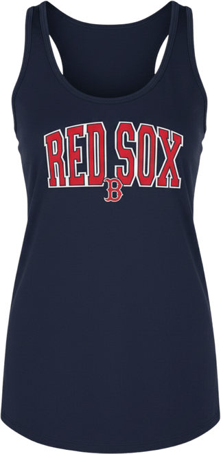 Women's Navy Boston Red Sox Marathon Racerback Tank Top
