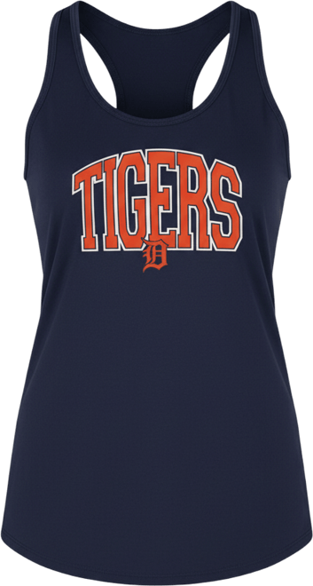 Women's Navy Detroit Tigers Marathon Racerback Tank Top