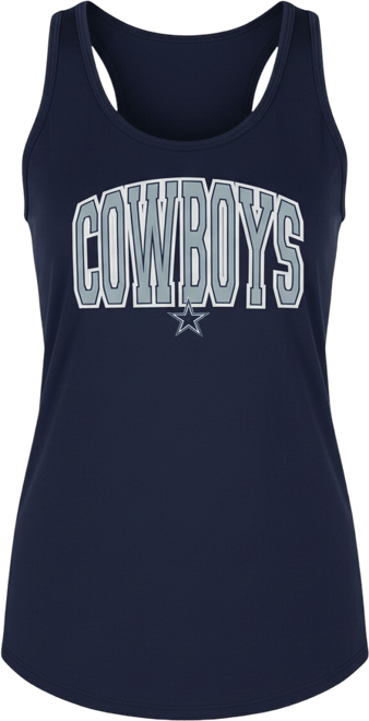 Women's Navy Dallas Cowboys Marathon Racer Back Tank Top