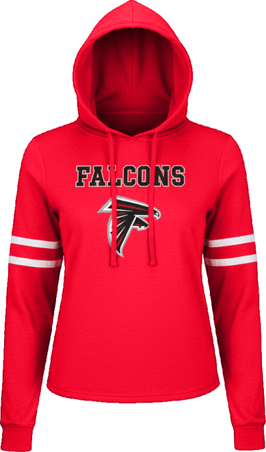 Women's Red Atlanta Falcons Marathon Lightweight Lounge Pullover Hoodie
