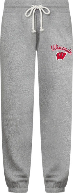 Women's Gray Wisconsin Badgers Mainstream Knit Jogger Pants