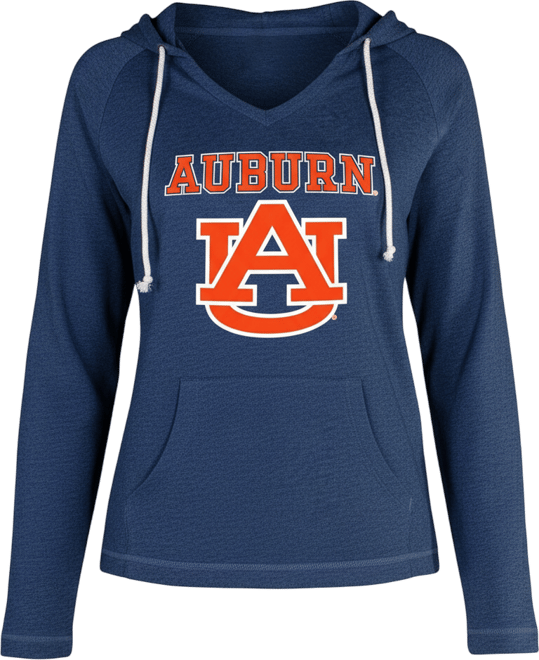 Women's Navy Auburn Tigers Mainstream Lightweight Terry Pullover Hoodie