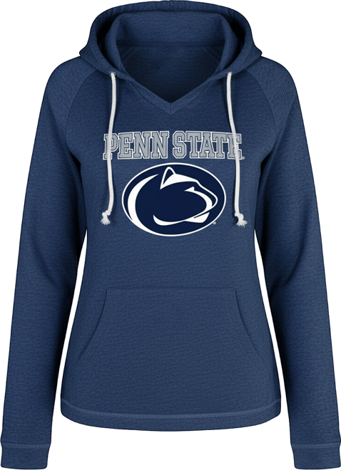 Women's Navy Penn State Nittany Lions Mainstream Lightweight Terry Pullover Hoodie