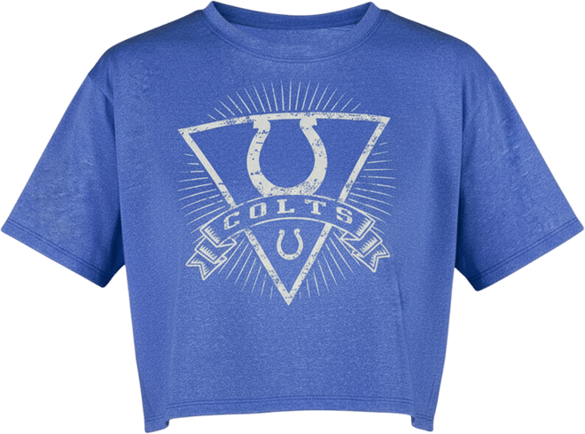 Women's Royal Indianapolis Colts Quest Knit Crop Top