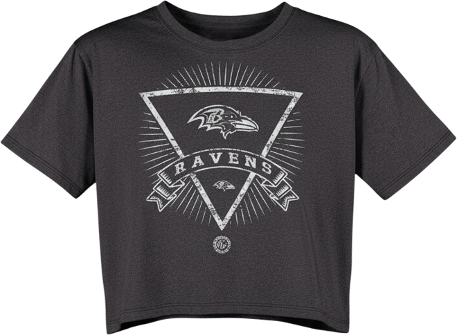 Women's Charcoal Baltimore Ravens Quest Knit Crop Top