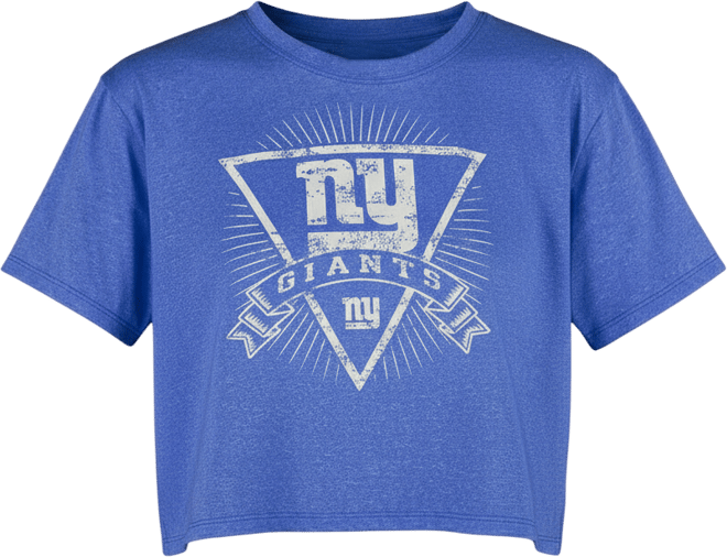 Women's Royal New York Giants Quest Knit Crop Top