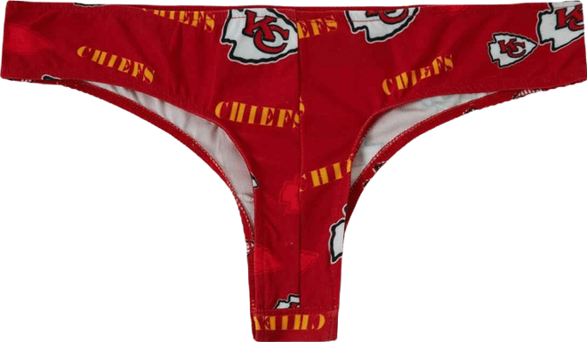 Women's Red Kansas City Chiefs Mosaic All Over Print Thong