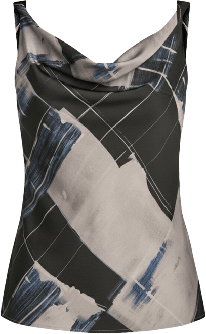 Women's Twist Shoulder Cowl Neck Sleeveless Camisole Top