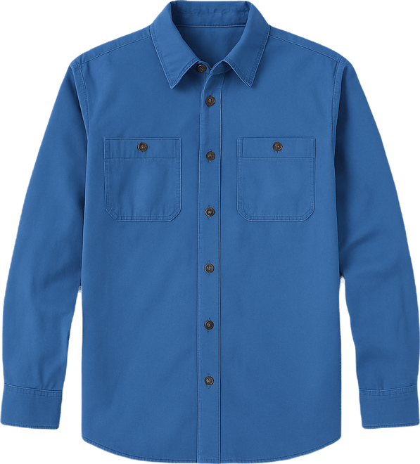 St. John's Bay Twill Field Mens Long Sleeve Classic Fit Button