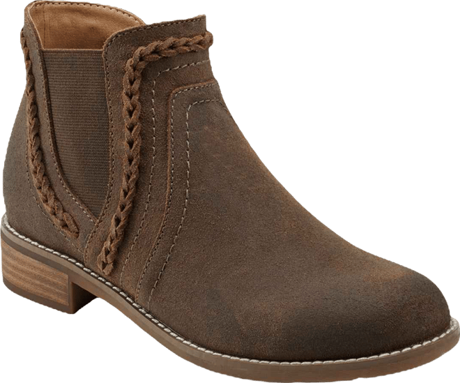 Women's Nika Round Toe Stacked Heel Casual Booties