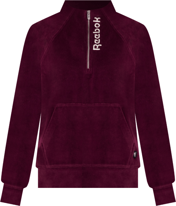 Women's New Heritage Velour Half Zip Collared Top