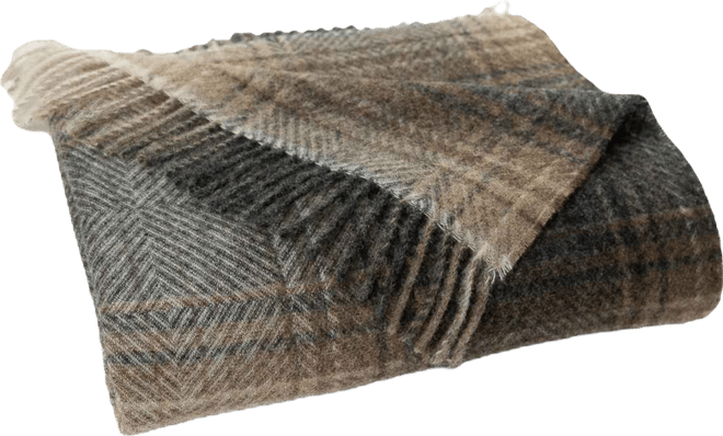 Highland Tweeds Shetland Lambswool Throw, 55 " x 72"