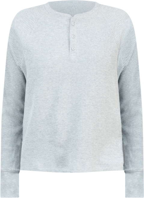 Men's Thermal Waffle-Knit Henley Shirt, Macy's Exclusive