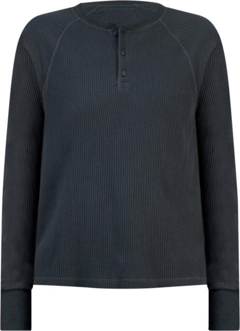 Men's Thermal Waffle-Knit Henley Shirt, Macy's Exclusive