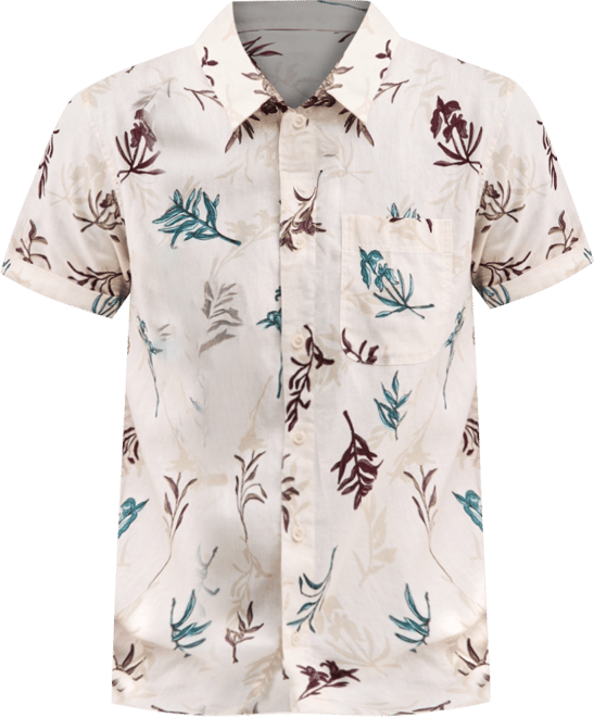 Men's Orion Leaf Short-Sleeve Button-Up Shirt, Macy's Exclusive