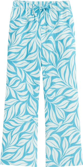 Petite Printed Double Gauze Wide-Leg Pants, Macy's Exclusive