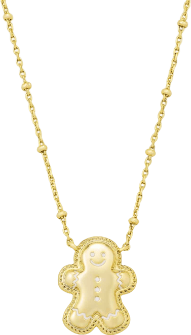 14K Gold-Tone Over Brass Short Pendant Necklace