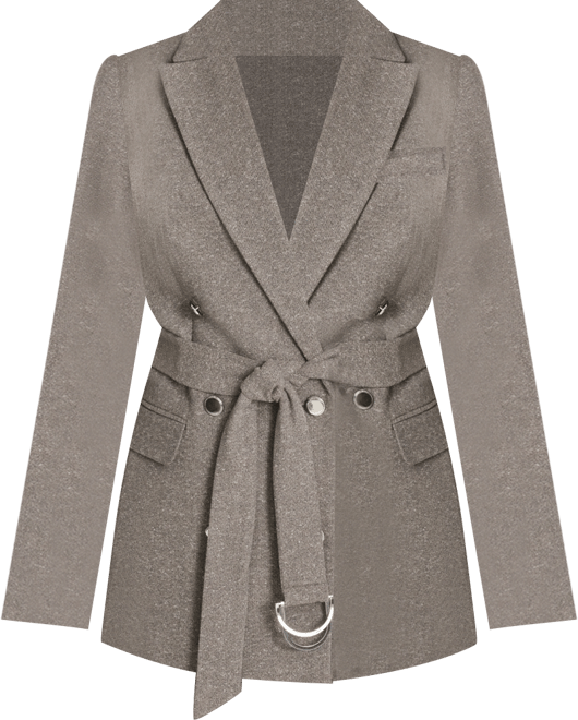 Women's Double Breasted Belted Jacket