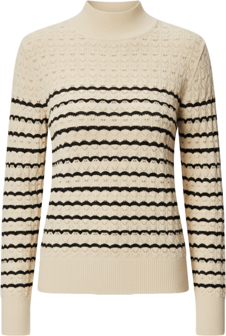 Women's Forever Striped Mock Neck Sweater