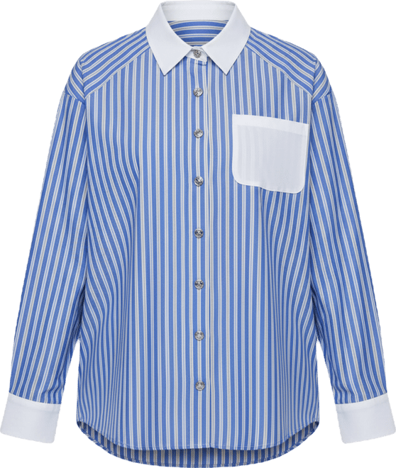 Plus Size Long-Sleeve Stripe Shirt