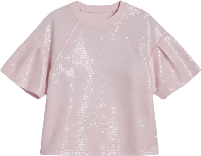Petite Sequin Puff-Sleeve Sweatshirt
