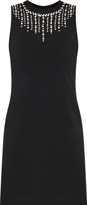 Women's Embellished Sleeveless Sweater Dress