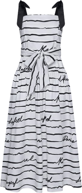 Women's Printed Cotton Sateen Midi Dress