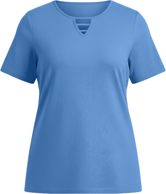 Women's Triple Keyhole Short Sleeve Tee
