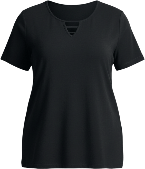 Women's Triple Keyhole Short Sleeve Tee