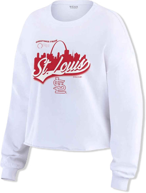 Women's White St. Louis Cardinals Domestic Postcard Long Sleeve T-Shirt