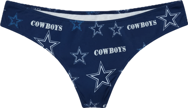 Women's Navy Dallas Cowboys Mosaic All Over Print Thong