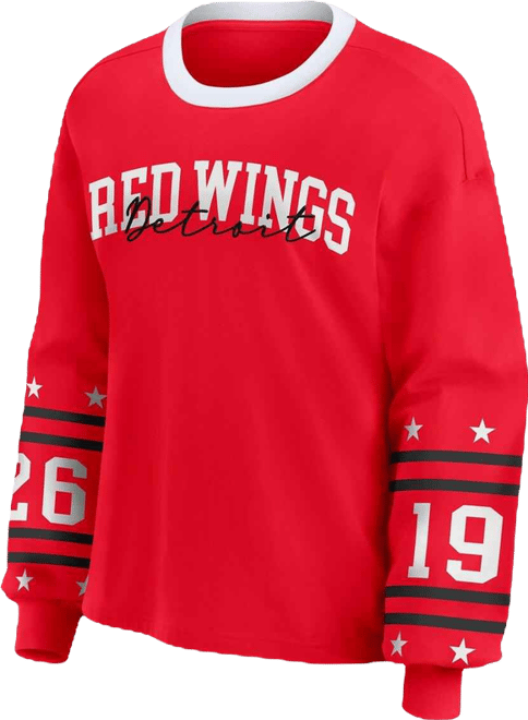 Women's Red Detroit Red Wings Long-Sleeve Sport T-Shirt