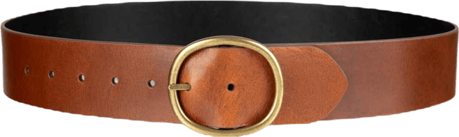 Women's Two-in-One Center Bar Reversible Leather Belt