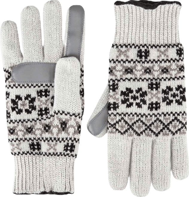 Women's Nordic Fair Isle Knit Touchscreen Gloves