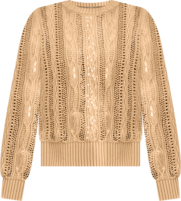 Women's Textured Shine Crewneck Sweater, Macy's Exclusive