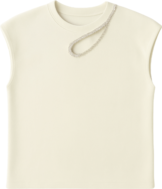 Women's Cap Sleeve Cut Out Knit Top