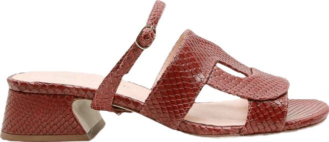 Women's Twiggy Brown Snake Customizable Loop Sandal