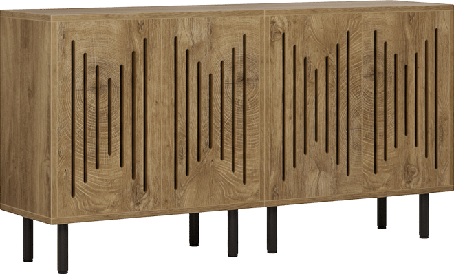 6-Drawer Dresser for Bedroom, 55" Mid-Century Rustic Chest of Drawers, Wide Wood Storage Long Double Dresser Organizer for Nursery Bed