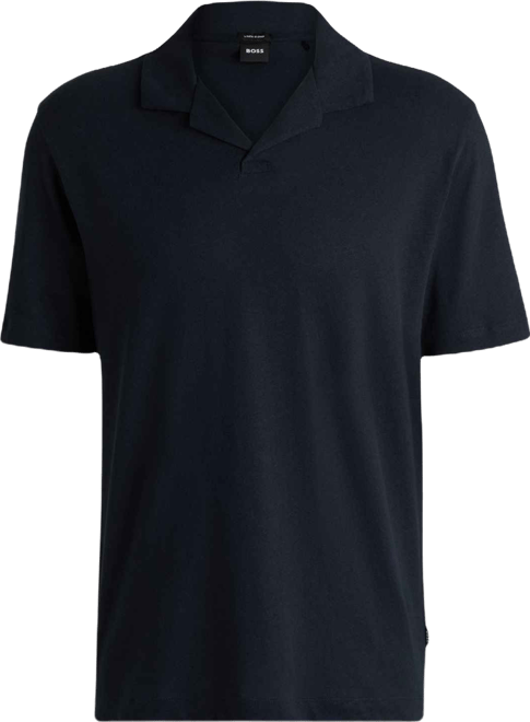 Boss by  Men's Cotton Linen Regular-Fit Polo Shirt