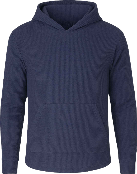 Men's Waffle Knit Thermal Pull-On Hoodie