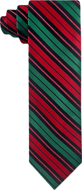 Men's Candy Cane Pattern Slim Tie