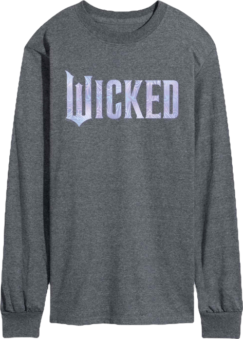 Men's Wicked Part 2 Sparkle Logo Graphic Printed Long-Sleeve T-Shirt