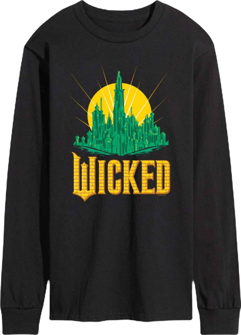 Men's Wicked Part 2 Emerald City Graphic Printed Long-Sleeve T-Shirt