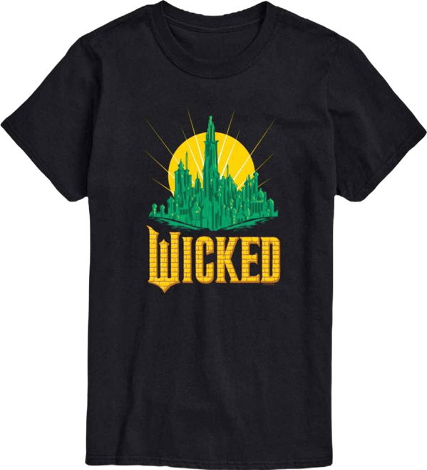 Men's Wicked Part 2 Emerald City Graphic Short-Sleeve Printed T-Shirt