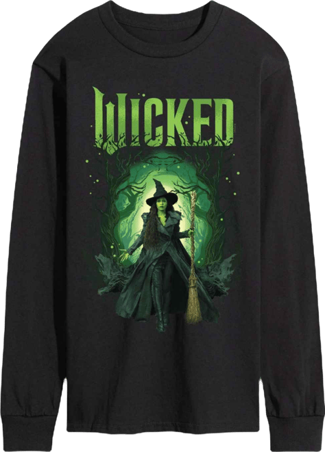 Men's Wicked Part 2 Elphaba Forest Graphic Print Long-Sleeve T-Shirt