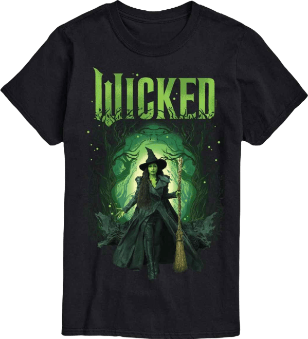 Men's Wicked Part 2 Elphaba Forest Graphic Print Short-Sleeve T-Shirt